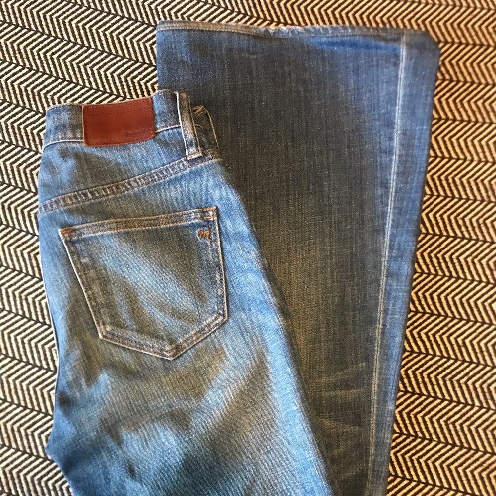 Madewell Blue Denim Wide Leg Jeans